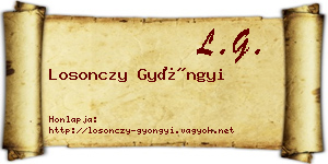 Losonczy Gyöngyi névjegykártya